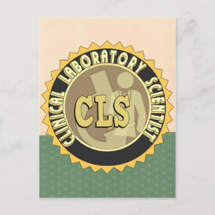 CLS ABZEICHEN - KLINISCHER LABORWISSENSCHAFTLER POSTKARTE
