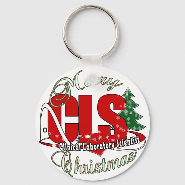 CLS CHRISTMAS Klinischer Laborwissenschaftler Schlüsselanhänger (Vorderseite)