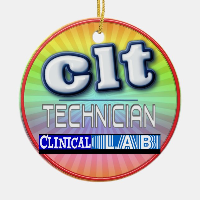 CLT-LOGO - KLINISCHE LABORTECHNIK KERAMIK ORNAMENT (Vorne)