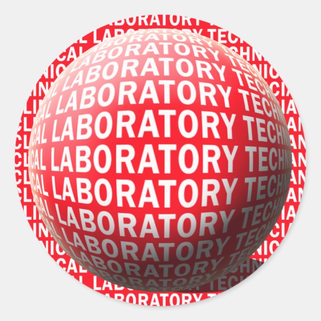 CLT SPHERE BLUTDROP KLINISCHE LABORTECH RUNDER AUFKLEBER (Vorderseite)