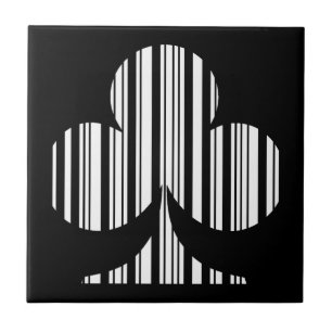CLUB BAR CODE Spielkartenfarbe Strichcode-Muster Fliese