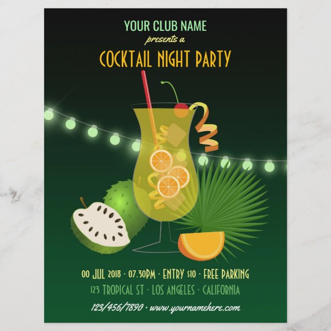 Club/Corporate Cocktail Party Einladung Flyer (Vorne)