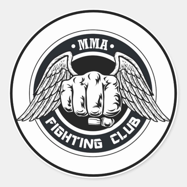 Club de combat MMA Autocollant rond classique (Devant)