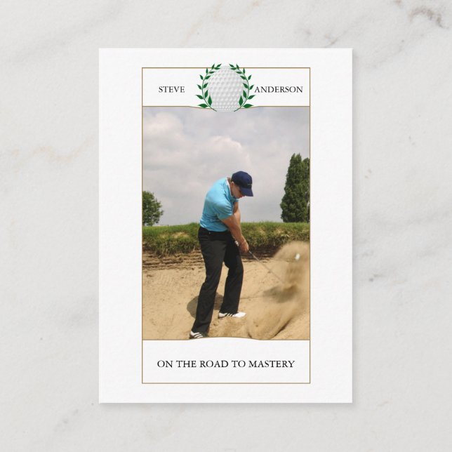 Club de golf classique personnalisé Nom Carte de v (Dos)