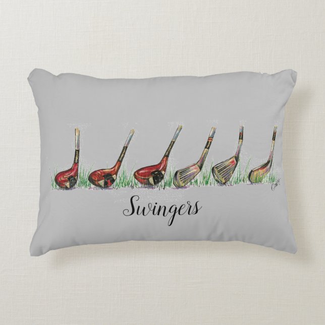 Club de golf, Swingers" coussin (Devant)