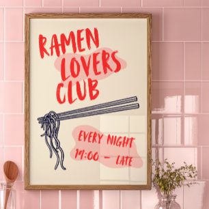 Club des amoureux de Ramen   Poster de décoration 