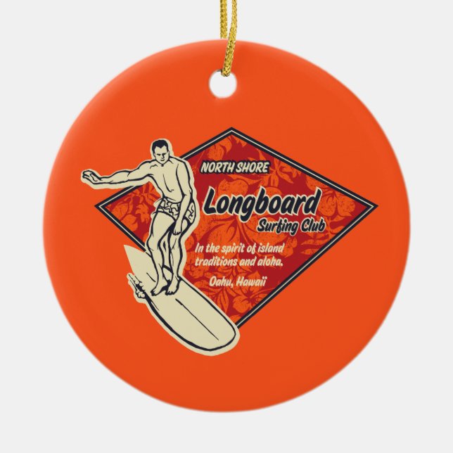 Club Diamond Surfer Ornament (Vorne)