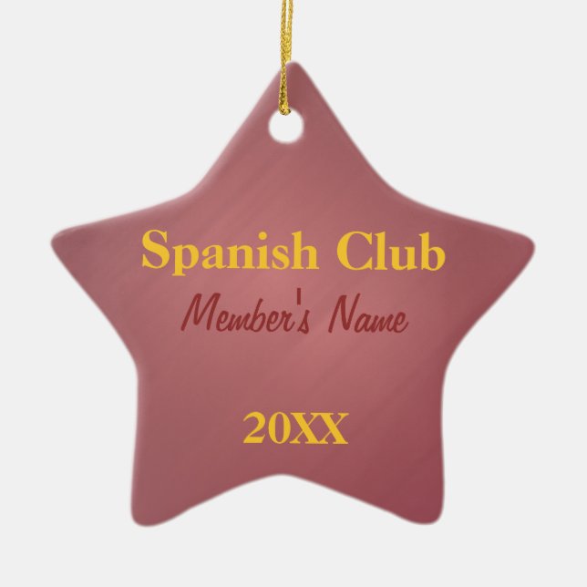 Club espagnol, ornements de club de langue (Devant)