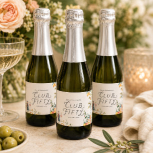 Club Fifty Garten Abendessen Champagner Etiketten