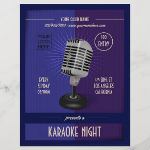 Club-/Firmen-Karaoke-Party Foto und Logo hinzufüge Flyer