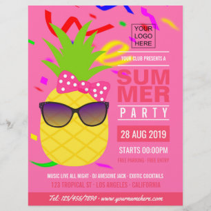 Club-/Firmensommerparty-Logo und Foto hinzufügen Flyer