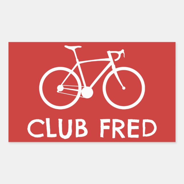 Club Fred Cycling Rechteckiger Aufkleber (Vorderseite)