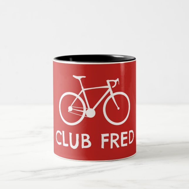 Club Fred Cycling Zweifarbige Tasse (Mittel)
