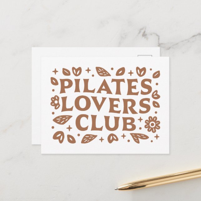 Club für Pilates Postkarte (Vorderseite/Rückseite Beispiel)
