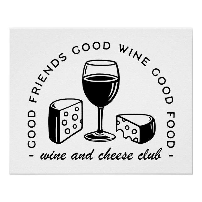 Club für Wein und Käse Poster (Vorderseite)