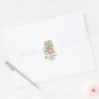 Club Lecteur Lent - Sticker Snail Bookish