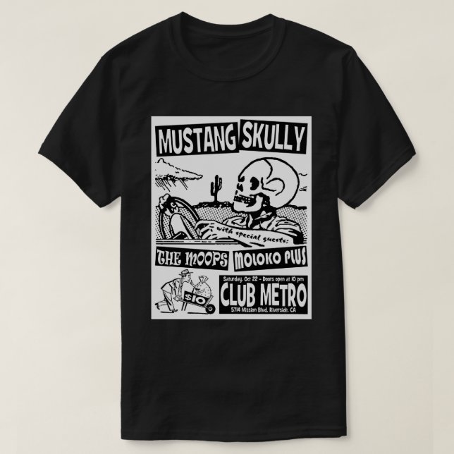Club Metro T - Shirt (Mustang Skully) (Design vorne)