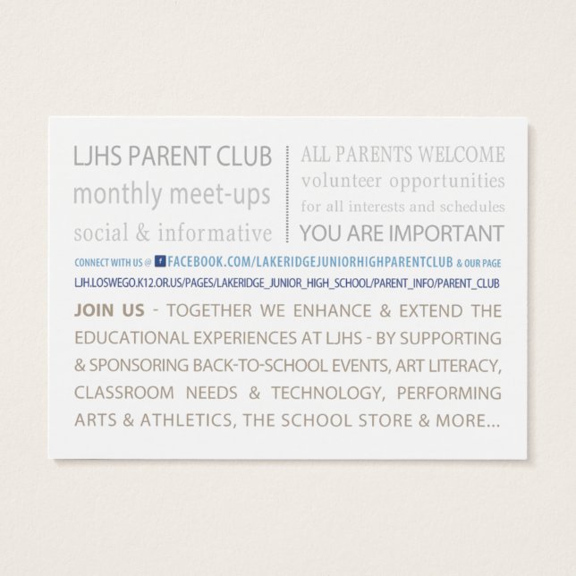 Club parent LJHS (Dos)
