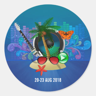 Club Sommer-Musikfestival Runder Aufkleber