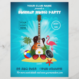 Club Sommer-Musikparty füge Logo und Foto hinzu Flyer