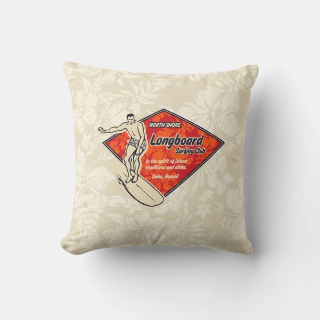 Club Surfing Diamond Hawaiian Reversible Kissen (Vorderseite)