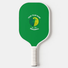 Club Team Player Custom Green and White Pickleball Schläger