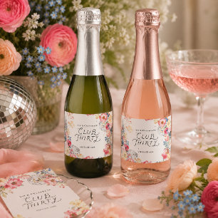 Club Thirty personalisierte Champagnerflaschenetik