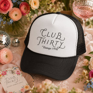 Club Thirty personalisierter Geburtstags-Truckerhu Truckerkappe