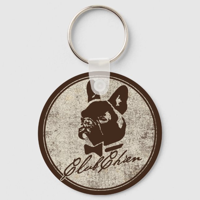 CLUBCHIEN Distressed Logo Schlüsselanhänger (Vorderseite)