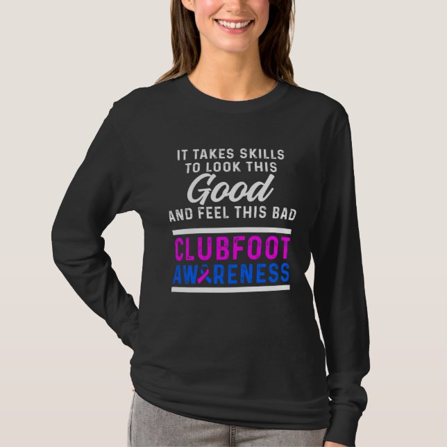 Clubfoot Awareness Warrior Feel CTEV TEV Survivor T-Shirt (Vorderseite)