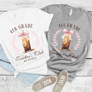 Clubname des Custom Grade Teacher's Coffee Lover T-Shirt