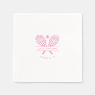 Clubname Tennis Team Rosa Motiv Farbe Serviette