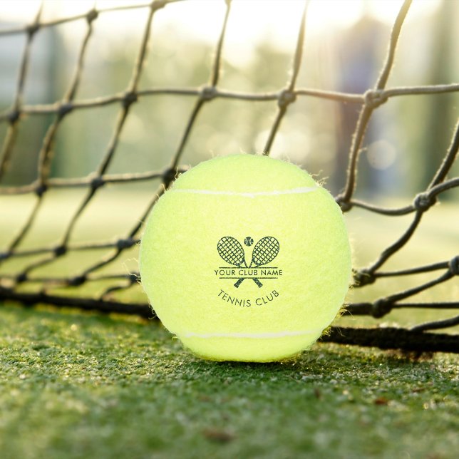 Clubname Tennisteam Grün jeder Farbe hinzufügen Tennisbälle (Custom Tennis Club Swag Training Tennis Balls)