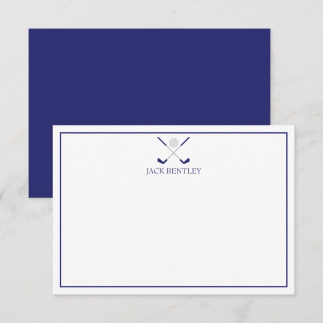 Clubs de golf et Ball Cartes de notes personnalisé (Devant / Derrière)