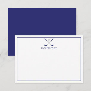Clubs de golf et Ball Cartes de notes personnalisé