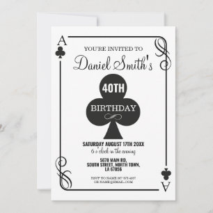 Clubs Jouer Carte Anniversaire Ace Vegas Casino