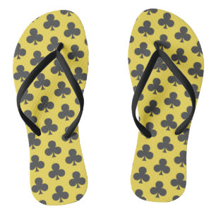 Clubs Kleeblatt Poker Spiel Muster Flip Flops