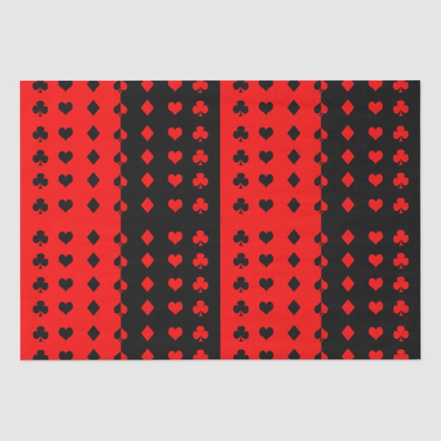 Clubs, Pik, Herz, Diamanten - cool Seidenpapier (Vorderseite)