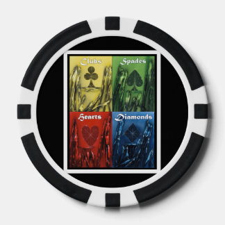Clubs Spades Hearts Poker Chip