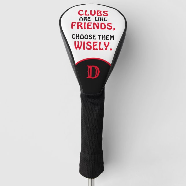 Clubs wie Freunde wählen klug Monogram Golf Headcover (Vorderseite)