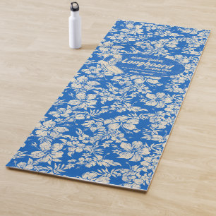 Clubsurfing Longboard Logo und Hibiskus Hawaiian Yogamatte