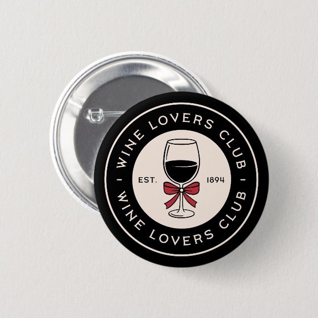 Clubszene für Weinliebhaber Button (Vorne & Hinten)