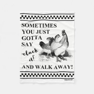 "CLUCK IT!" FLEECEDECKE