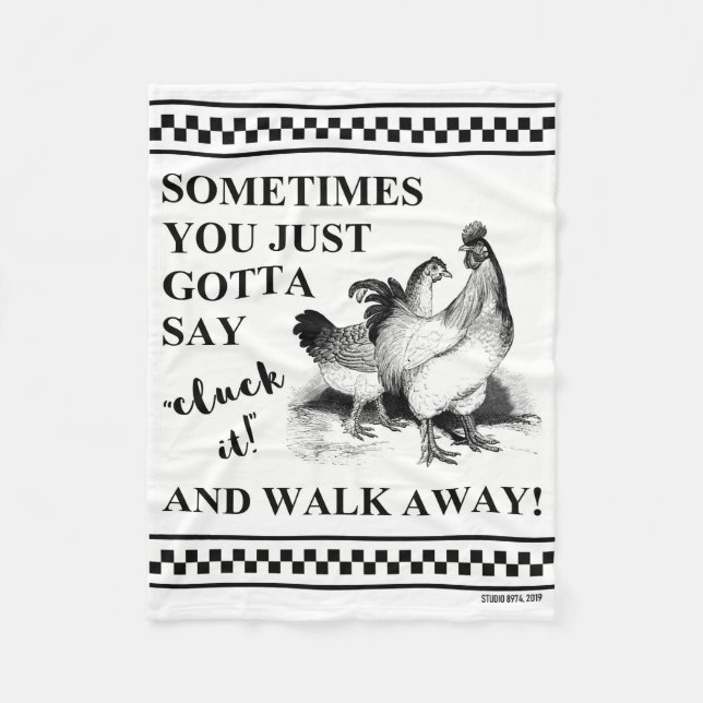 "CLUCK IT!" FLEECEDECKE (Vorderseite)