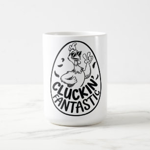 Cluckins fantastisches, von Hühnchen getragenes, h Kaffeetasse