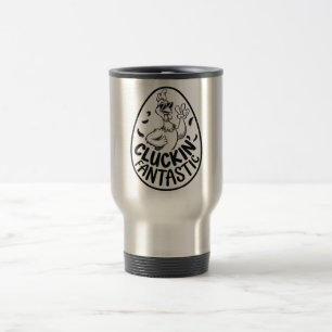 Cluckins fantastisches, von Hühnchen getragenes, h Reisebecher