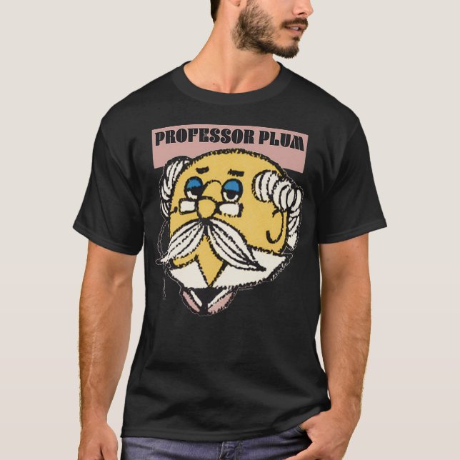 Clue Halloween Professor Plum Big Face Premium  T-Shirt (Vorderseite)