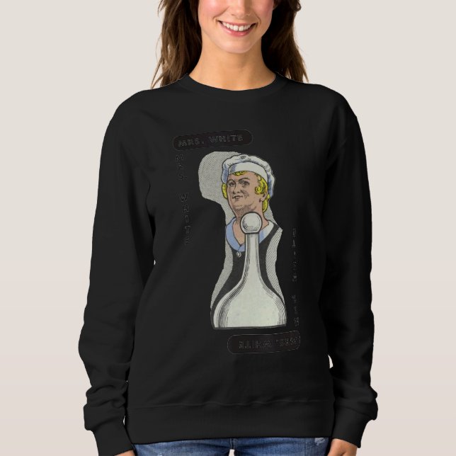 Clue Mrs White Playing Card Halloween Kostüm Sweatshirt (Vorderseite)