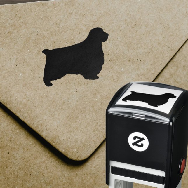 Clumber Spanel Hunde Silhouette Permastempel (Von Creator hochgeladen)