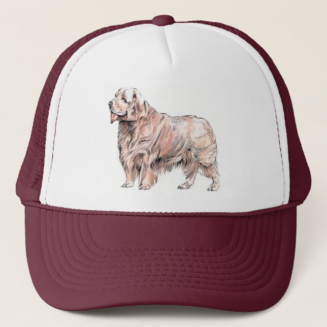 Clumber Spaniel Cap Truckerkappe (Vorderseite)